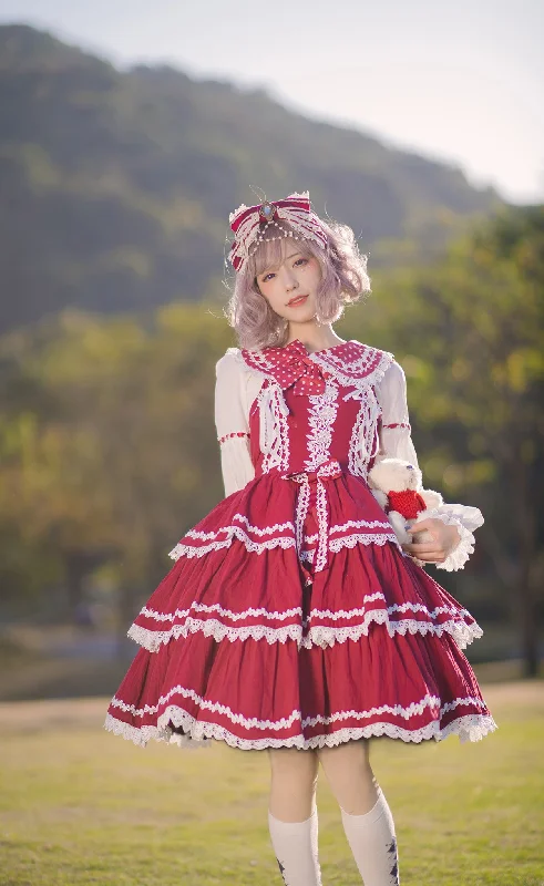 Infanta~Layered Skirt Autumn Lolita JSK asymmetrical skirt cut