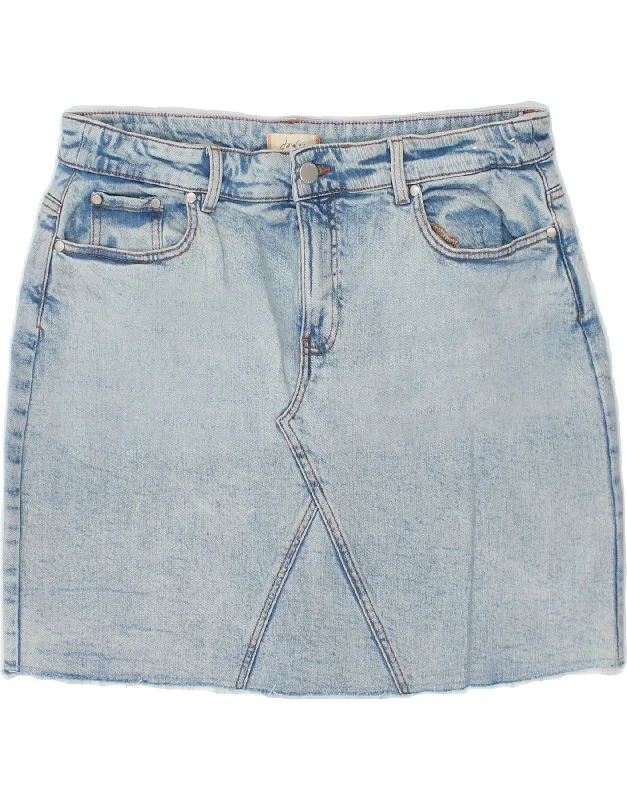 JOULES Womens Denim Skirt UK 14 Large W32  Blue Cotton corduroy skirt cozy
