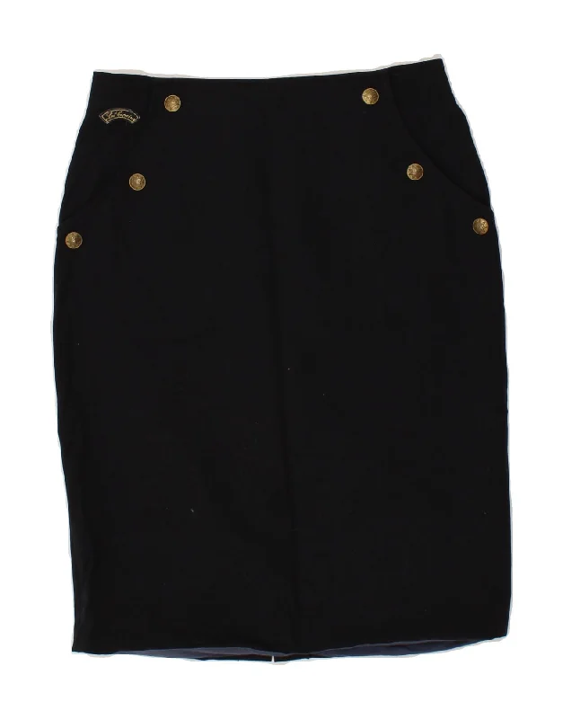 LES COPAINS Womens Pencil Skirt IT 42 Medium W30 Navy Blue Polyamide cashmere skirt soft LES COPAINS Womens Pencil Skirt IT 42 Medium W30 Navy Blue Polyamide cashmere skirt soft