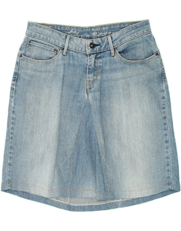 LEVI'S Womens Bold Curve Denim Skirt W30 Medium Blue Cotton