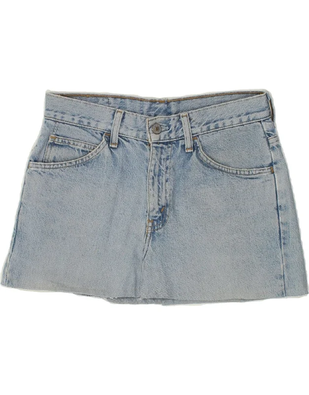 LEVI'S Womens Denim Skirt W30 Medium Blue Cotton leather skirt sleek