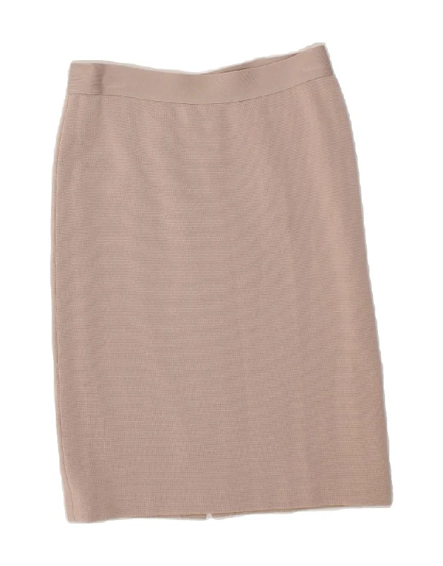 LUISA SPAGNOLI Womens Straight Skirt IT 50 XL W34  Beige lace skirt elegant