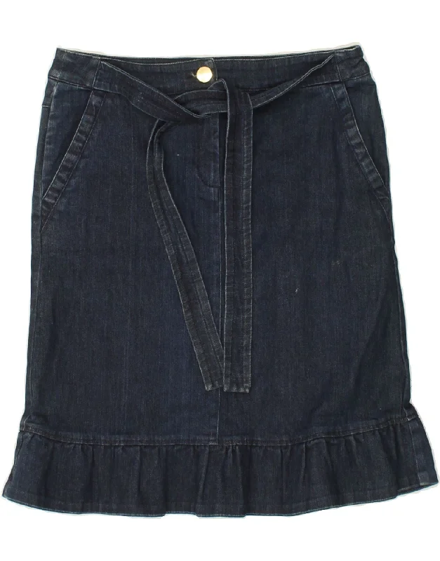 MAX & CO. Womens Denim Skirt UK 12 Medium W30  Blue Cotton linen skirt airy
