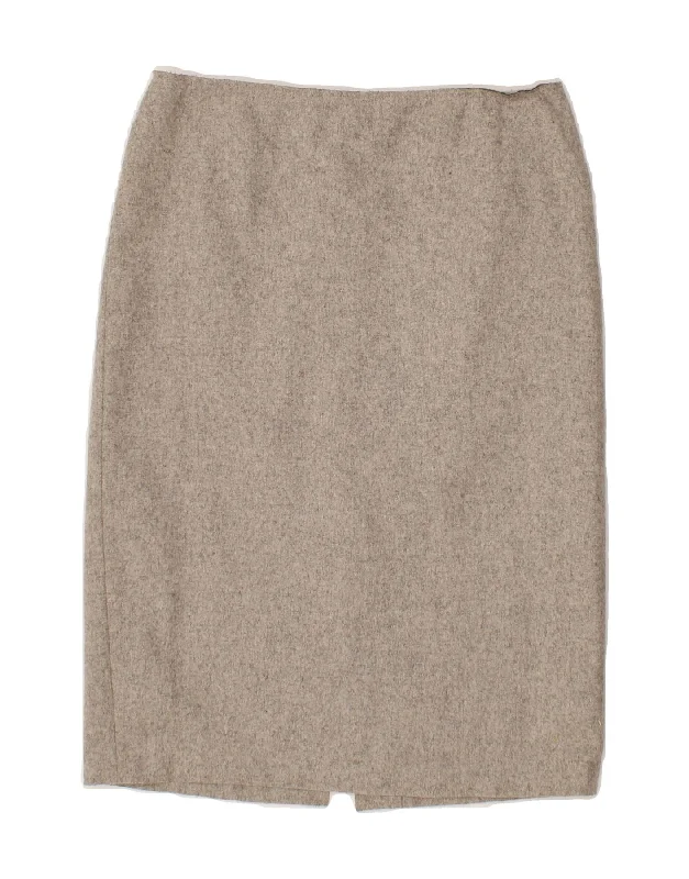 MAX & CO. Womens Straight Skirt IT 42 Medium W30  Grey Wool pleated skirt texture