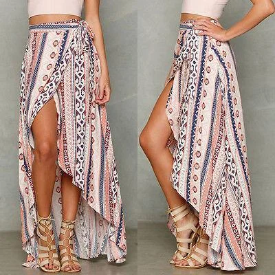Floral Beach skirt denim skirt durable