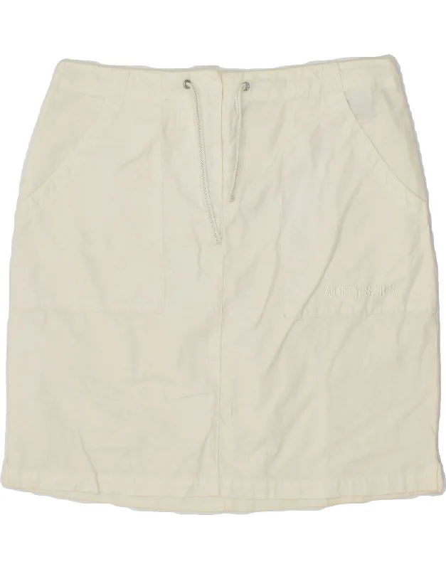 NORTH SAILS Womens Mini Skirt IT 42 Medium W30 White Cotton cashmere skirt fine