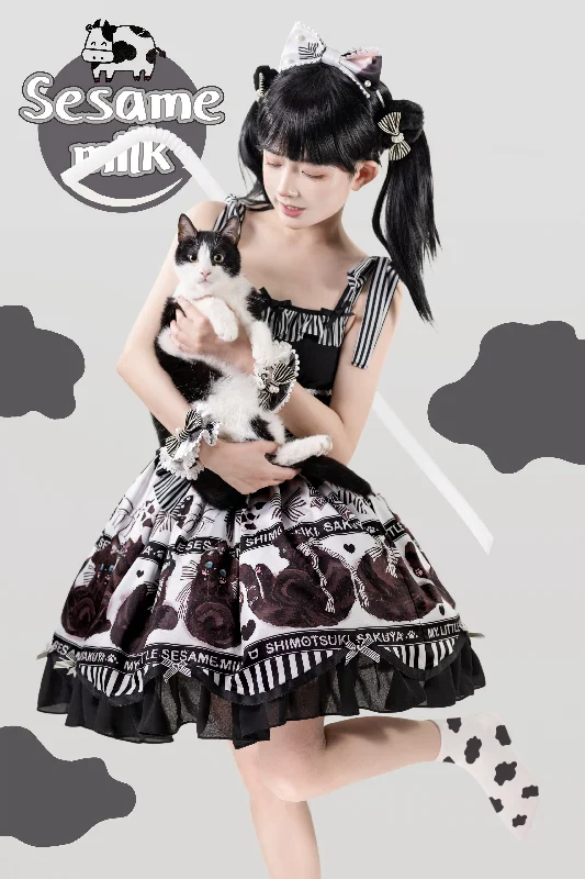 Sakuya Lolita~Kawaii Lolita Cat Print Skirt Suit