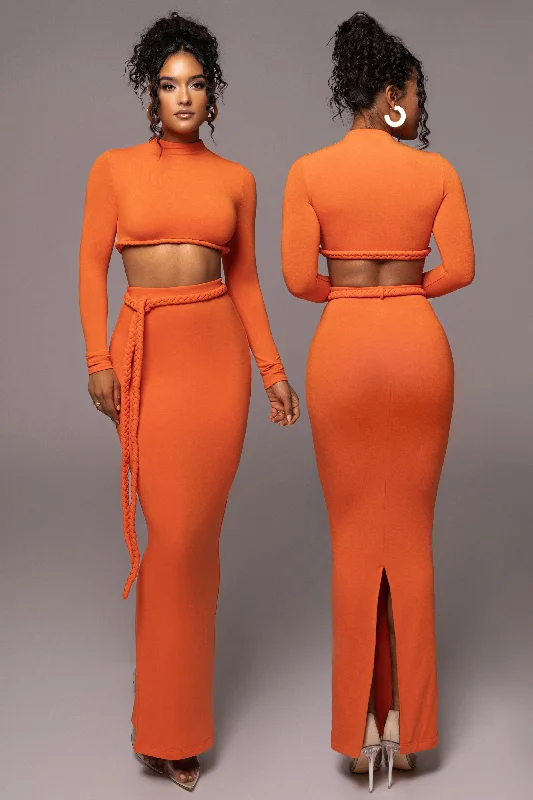 Orange City Love Two-Piece Skirt Set athletic skirt fit