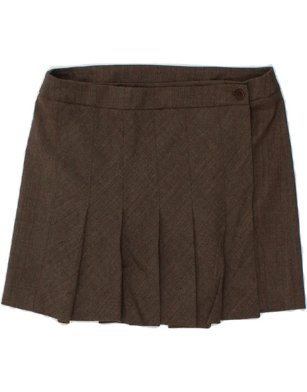PATRIZIA PEPE FIRENZE Womens Pleated Wrap Skirt IT 40 Small W28 Grey lace skirt intricate PATRIZIA PEPE FIRENZE Womens Pleated Wrap Skirt IT 40 Small W28 Grey lace skirt intricate