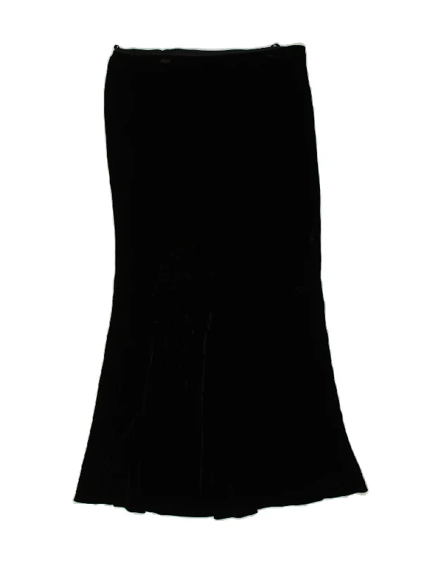 POLO RALPH LAUREN Womens Trumpet Skirt UK 12 Medium W28 Black Rayon