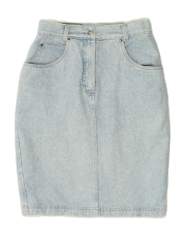 PRISMA Womens Denim Skirt UK 14 Medium W28 Blue Cotton