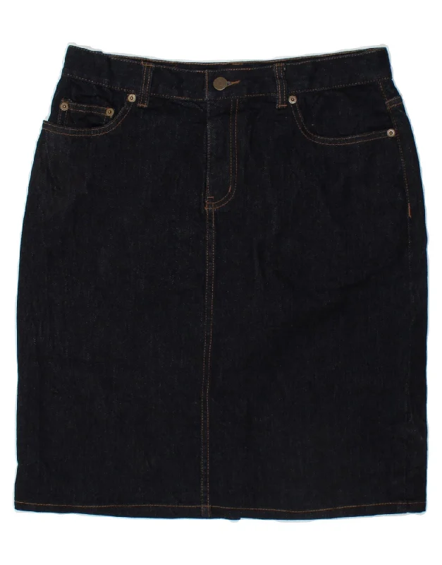 RALPH LAUREN Womens Denim Skirt US 6 Medium W30 Navy Blue Cotton