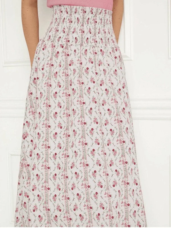 Rebirth Floral Smock Skirt leather skirt sleek