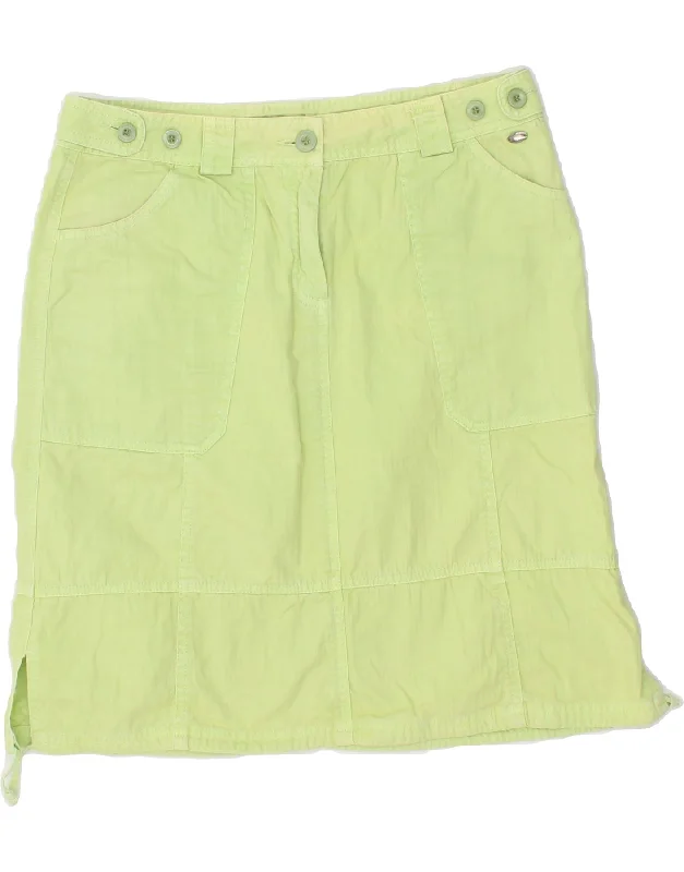 SERGIO TACCHINI Womens Cargo Skirt IT 42 Medium W30 Green Cotton wool skirt warm