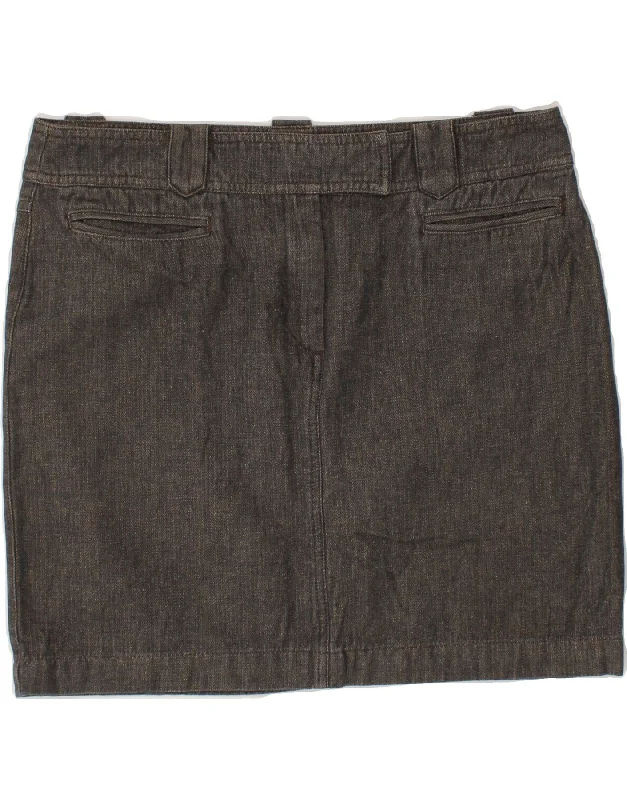SERGIO TACCHINI Womens Denim Skirt IT 46 Large W34 Grey Cotton cashmere skirt rich