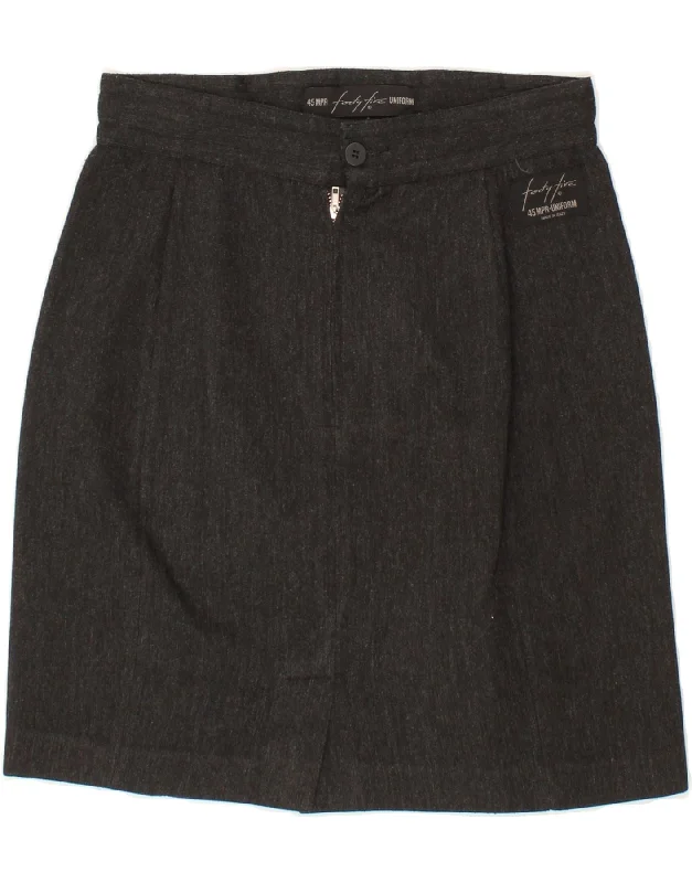UNIFORM Womens Straight Skirt IT 44 Medium W28 Grey Polyester silk skirt elegant