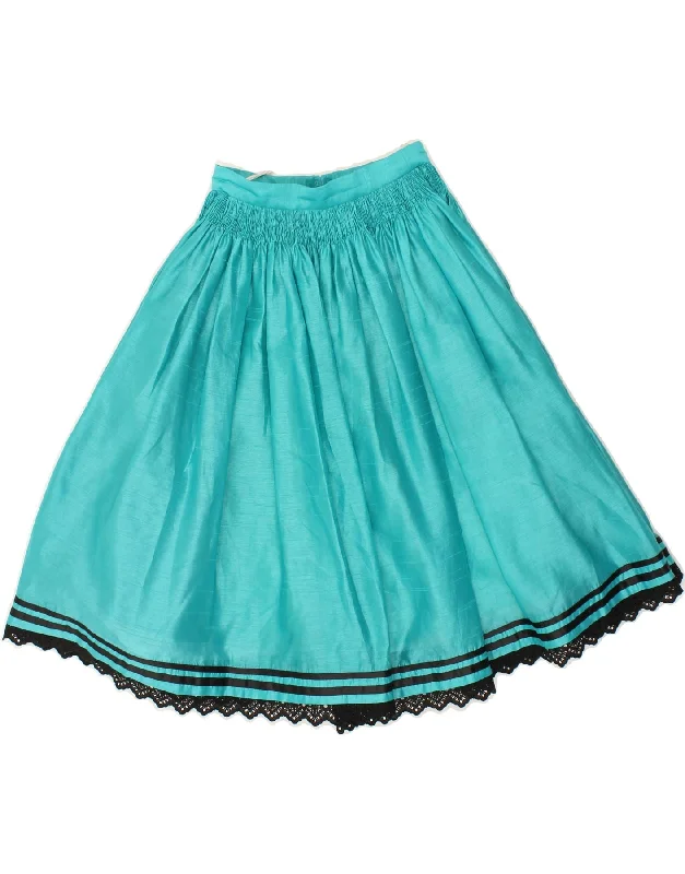 VINTAGE Womens A-Line Skirt W22 2XS Turquoise