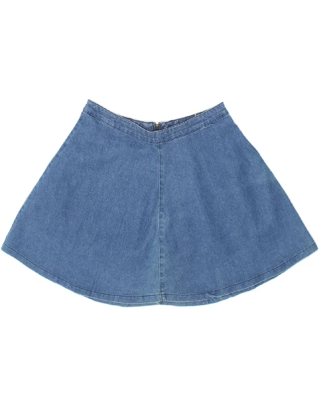 VINTAGE Womens Denim A-Line Skirt W30 Medium Blue