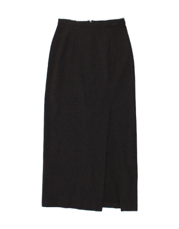 VINTAGE Womens High Waist Maxi Skirt IT 46 Large W27 Grey Polyamide wool skirt sturdy VINTAGE Womens High Waist Maxi Skirt IT 46 Large W27 Grey Polyamide wool skirt sturdy