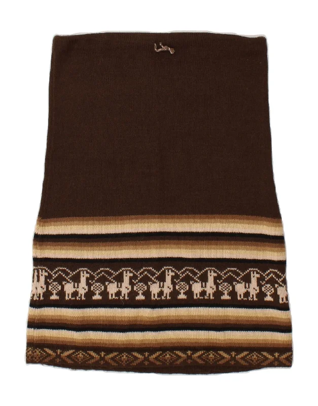 VINTAGE Womens Knit Straight Skirt W32 Large Brown Fair Isle Aztec cashmere skirt plush VINTAGE Womens Knit Straight Skirt W32 Large Brown Fair Isle Aztec cashmere skirt plush