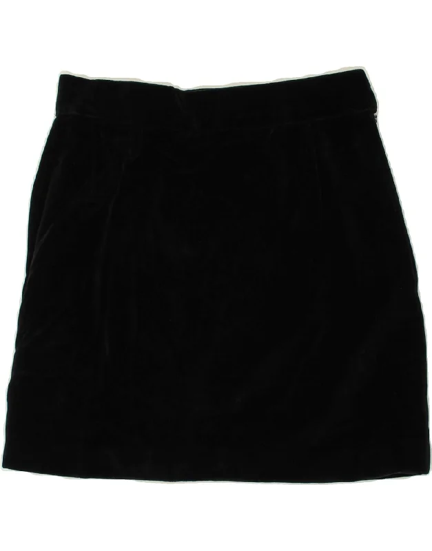 VINTAGE Womens Mini Skirt W28 Medium Black