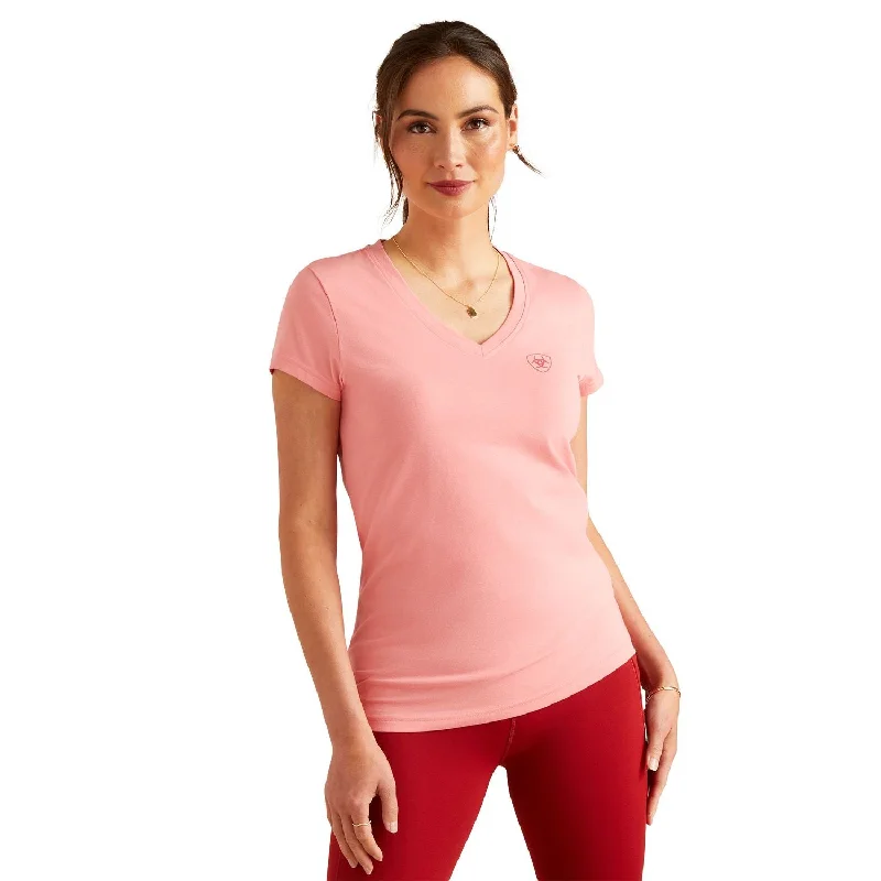 Ariat Wms Petal Font SS T Shirt Flamingo Plume