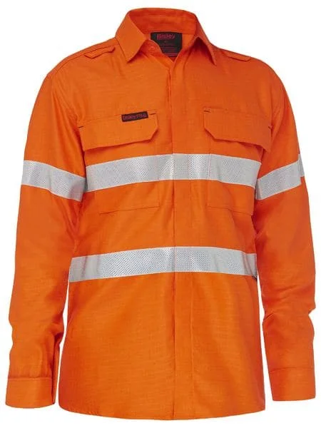 Bisley Apex 160 Women's Taped Hi Vis Lightweight FR Ripstop Vented Shirt (BL8339T)