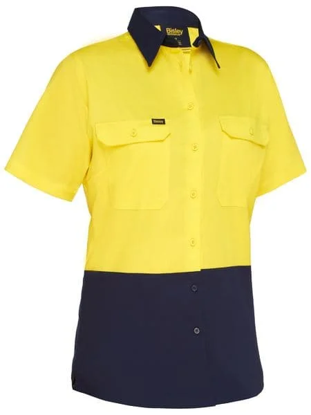 Bisley Women's Cool Lightweight Hi Vis Drill Shirt (BL1895)