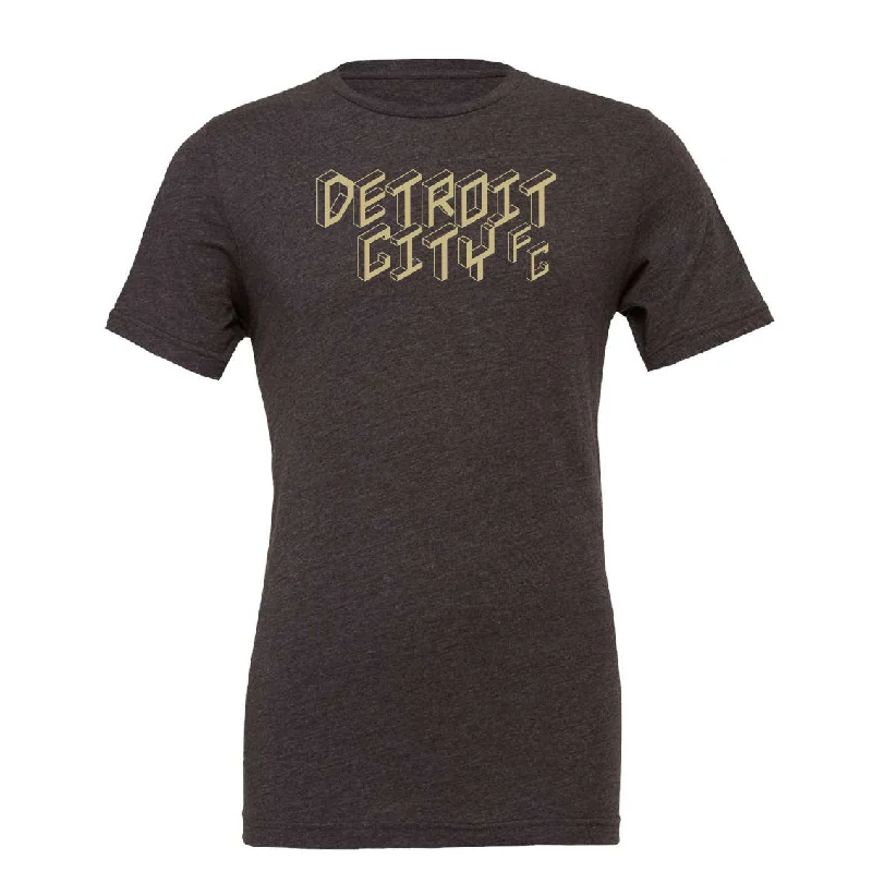 DCFC Isometric Tee- Heather Grey Rayon Fabric Velvet Fabric Corduroy Fabric
