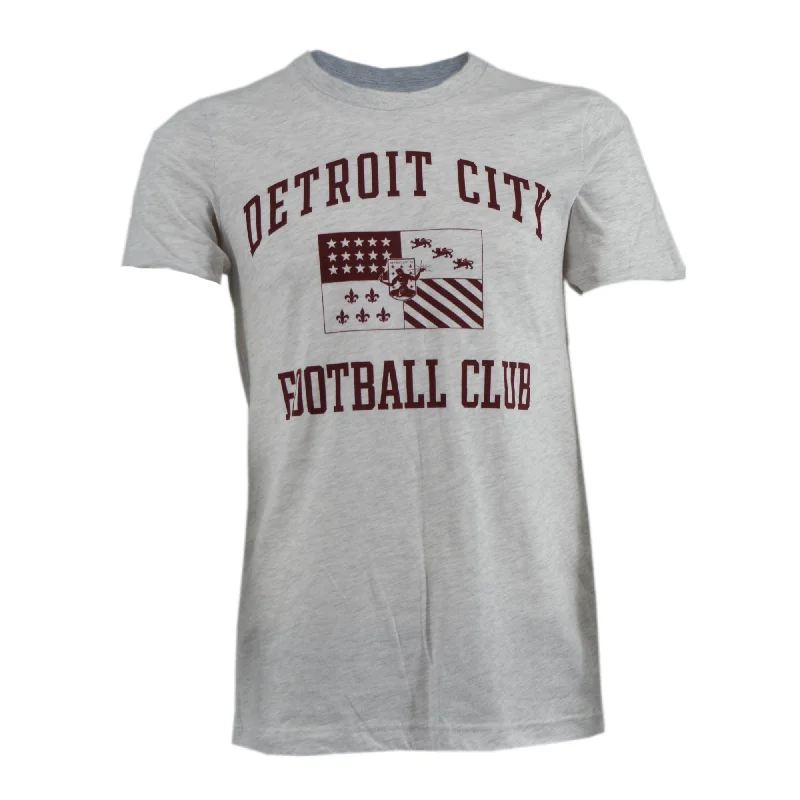 DCFC Text Flag Tee- Grey Embroidered Appliqued Beaded