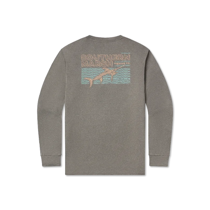 FieldTec™ Featherlight Tee - Marlin Waves - Long Sleeve Cashmere Blend Cotton Blend Poly Blend FieldTec™ Featherlight Tee - Marlin Waves - Long Sleeve Cashmere Blend Cotton Blend Poly Blend