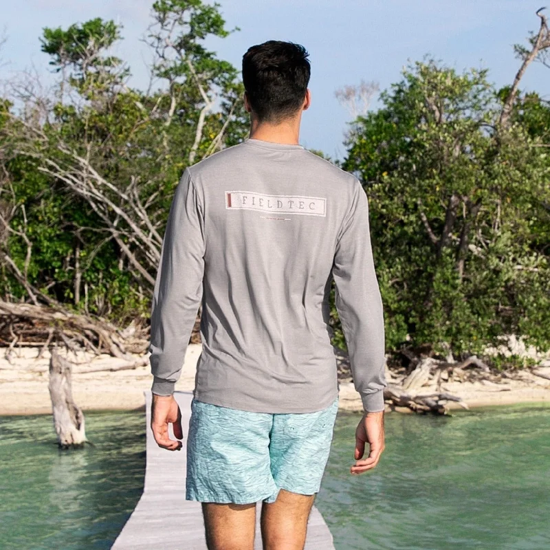 FieldTec™ Heathered Performance Tee - Lines - Long Sleeve Ribbed T-Shirt High Neck Heavyweight FieldTec™ Heathered Performance Tee - Lines - Long Sleeve Ribbed T-Shirt High Neck Heavyweight