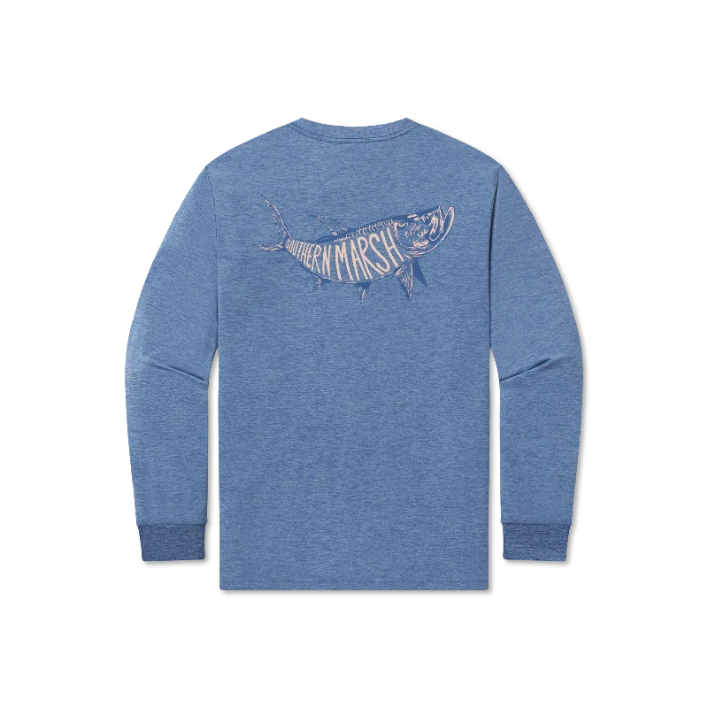 FieldTec™ Heathered Tee - Tarpon Whispers - Long Sleeve Mesh Fabric Canvas Fabric Denim Fabric FieldTec™ Heathered Tee - Tarpon Whispers - Long Sleeve Mesh Fabric Canvas Fabric Denim Fabric