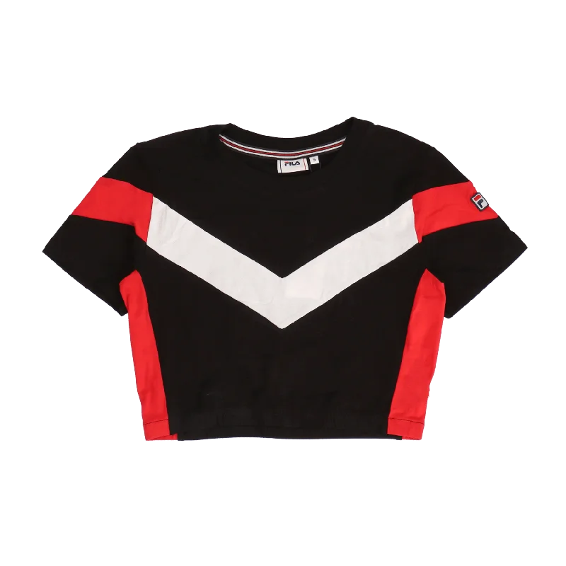 Thamina Cropped Tee - Black/True red/Bright white