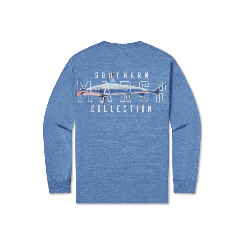 FieldTec™ Heathered Tee - Hammerhead - Long Sleeve Striped Floral Plaid