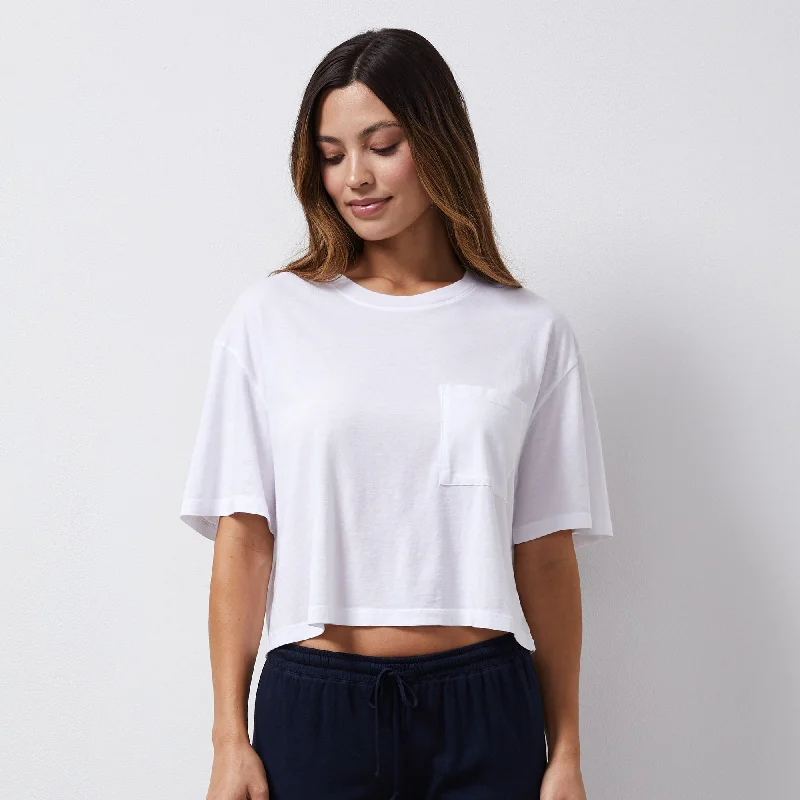 Organic Jersey Crop Pocket Tee