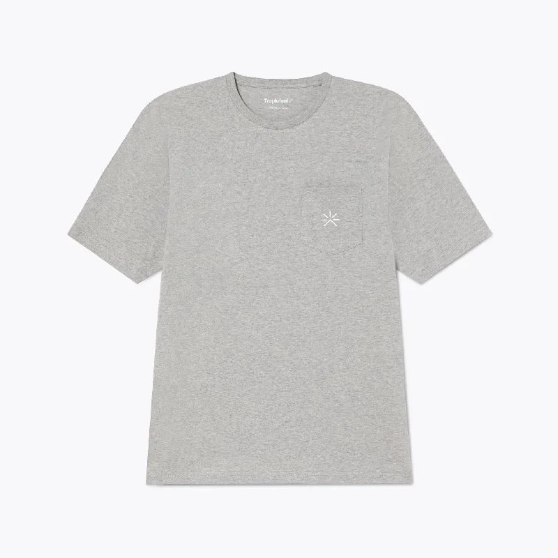 Pocket Tee Medium Grey Mesh Blend Leather Blend Suede Blend