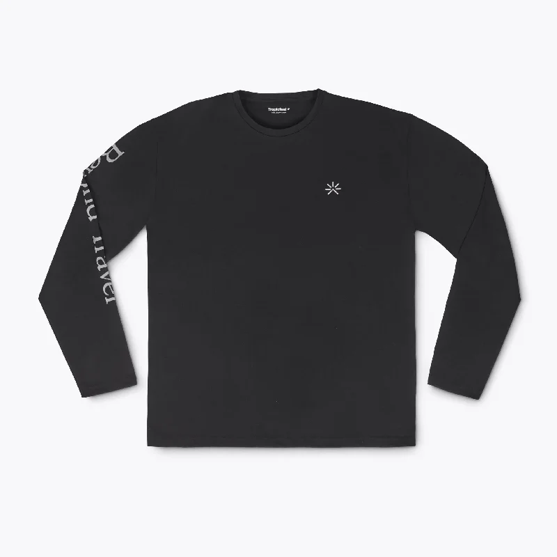 ProTravel™ LS Tee Core Black Zippered Front Buttoned Front Snap Front