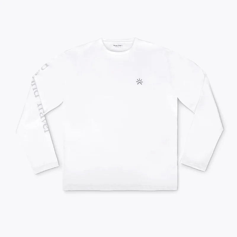 ProTravel™ LS Tee Core White Front Pockets Side Pockets Patch Pockets