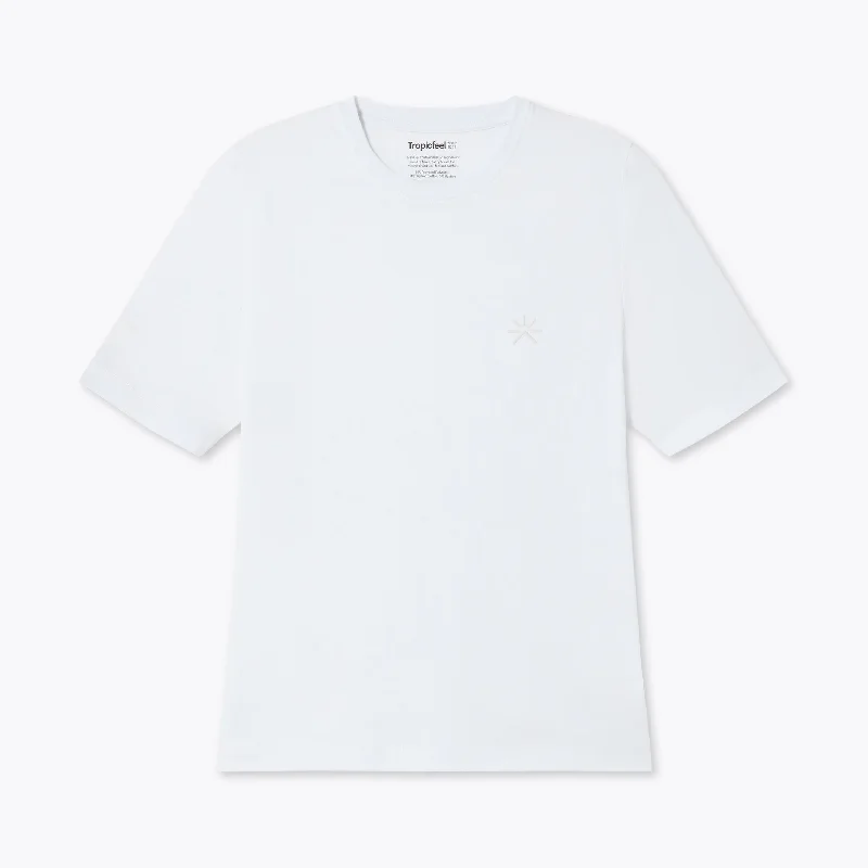 ProTravel™ Tee SS Core White Women Silk Blend Satin Velvet