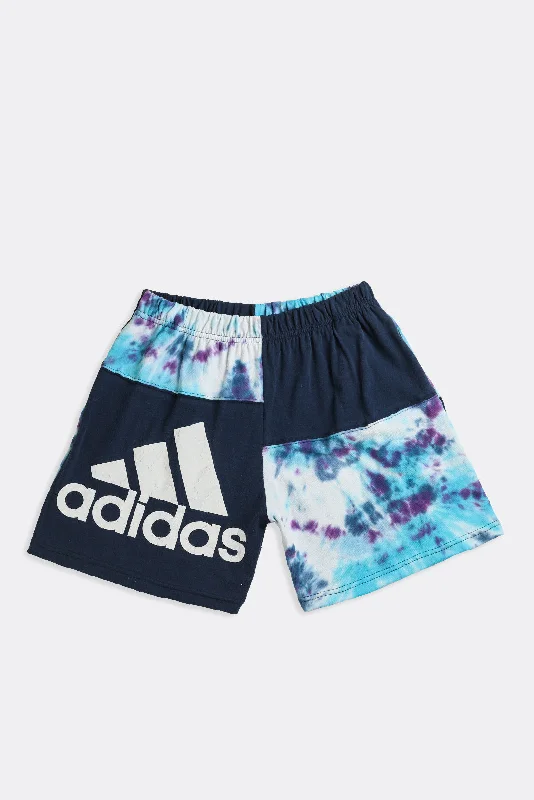 Unisex Rework Adidas Patchwork Tee Shorts - M Zippered Front Buttoned Front Snap Front Unisex Rework Adidas Patchwork Tee Shorts - M Zippered Front Buttoned Front Snap Front