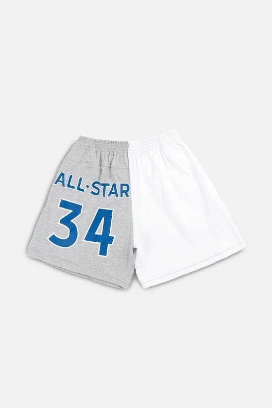 Unisex Rework All-Star NBA Patchwork Tee Shorts - S Thin T-Shirt Open Front Quick Dry Unisex Rework All-Star NBA Patchwork Tee Shorts - S Thin T-Shirt Open Front Quick Dry