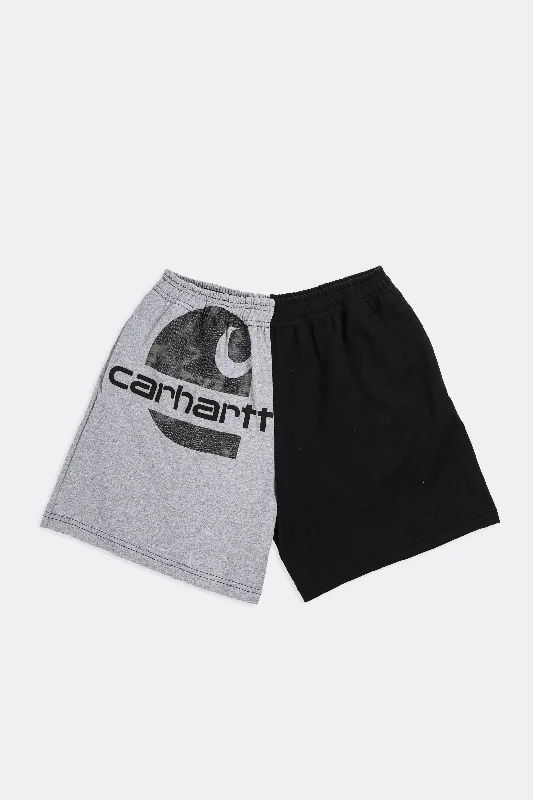 Unisex Rework Carhartt Patchwork Tee Shorts - M Fleece Fabric Down Fabric Feather Fabric Unisex Rework Carhartt Patchwork Tee Shorts - M Fleece Fabric Down Fabric Feather Fabric