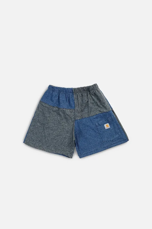 Unisex Rework Carhartt Patchwork Tee Shorts - M Cozy Warm Stylish