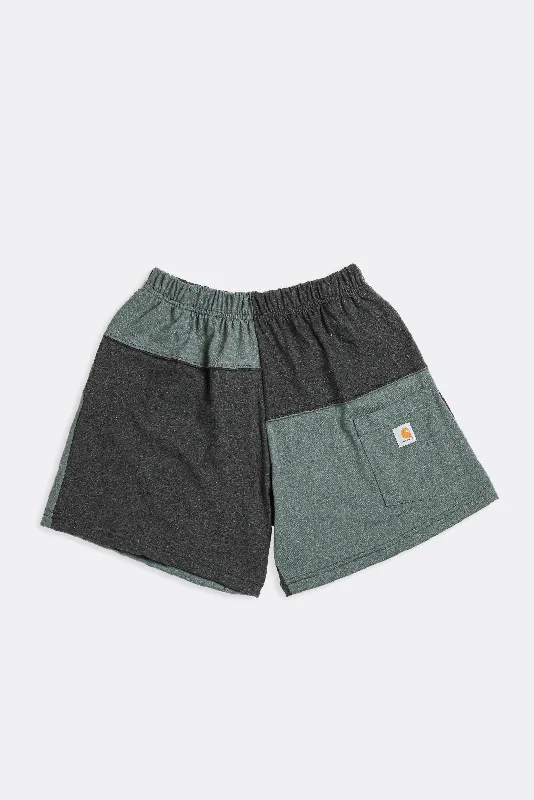 Unisex Rework Carhartt Patchwork Tee Shorts - S Wool Fabric Cashmere Fabric Tweed Fabric Unisex Rework Carhartt Patchwork Tee Shorts - S Wool Fabric Cashmere Fabric Tweed Fabric