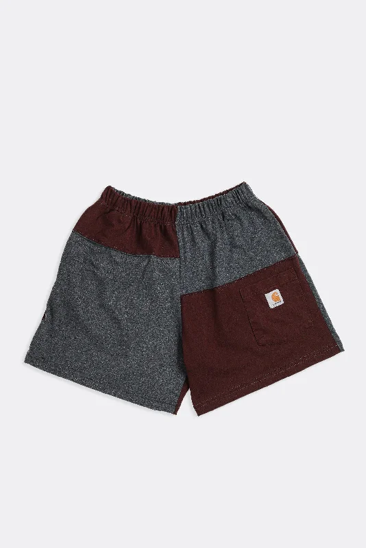 Unisex Rework Carhartt Patchwork Tee Shorts - S Front Pockets Side Pockets Patch Pockets Unisex Rework Carhartt Patchwork Tee Shorts - S Front Pockets Side Pockets Patch Pockets
