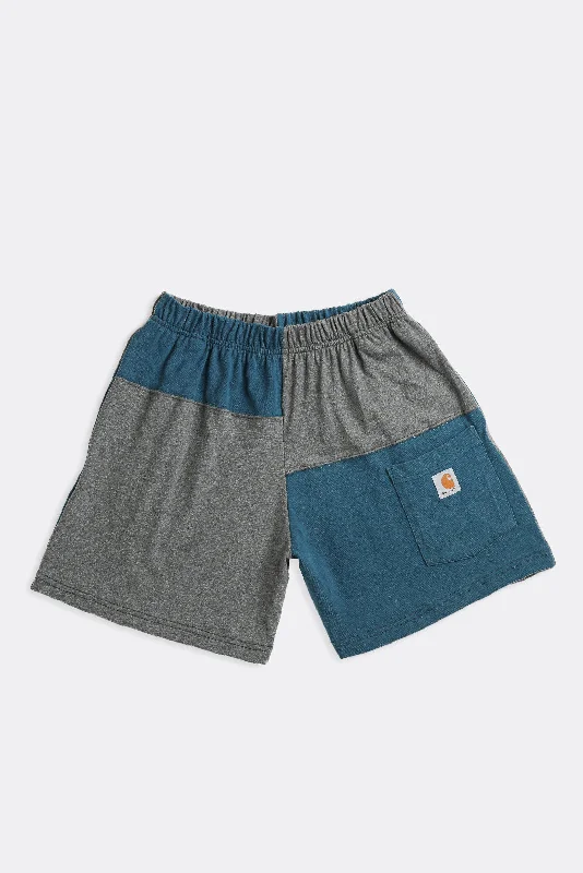 Unisex Rework Carhartt Patchwork Tee Shorts - S Collared Crew Neck Turtle Neck