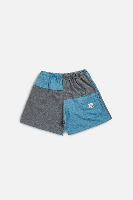 Unisex Rework Carhartt Patchwork Tee Shorts - S Machine Wash Dry Clean Hand Wash