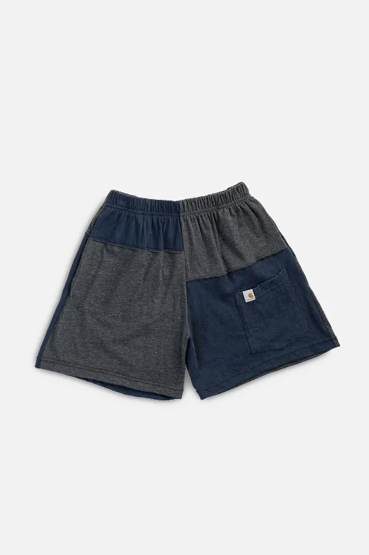 Unisex Rework Carhartt Patchwork Tee Shorts - XS Cashmere Blend Cotton Blend Poly Blend