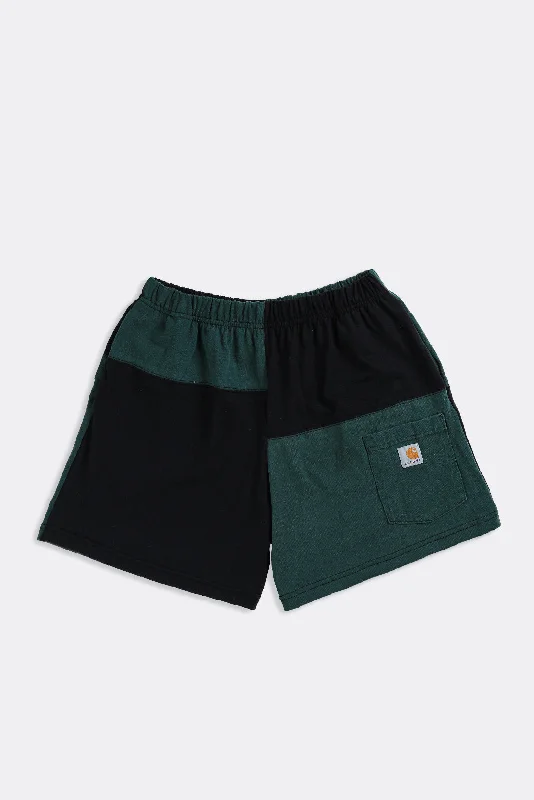 Unisex Rework Carhartt Patchwork Tee Shorts - XS, S, M, L, XL Faux Fur Fabric Real Fur Fabric Shearling Fabric Unisex Rework Carhartt Patchwork Tee Shorts - XS, S, M, L, XL Faux Fur Fabric Real Fur Fabric Shearling Fabric